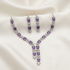 Royale Purple Cascade American Diamond Set