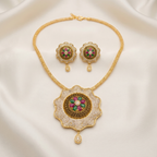 Rajwada Floral Pendant Set