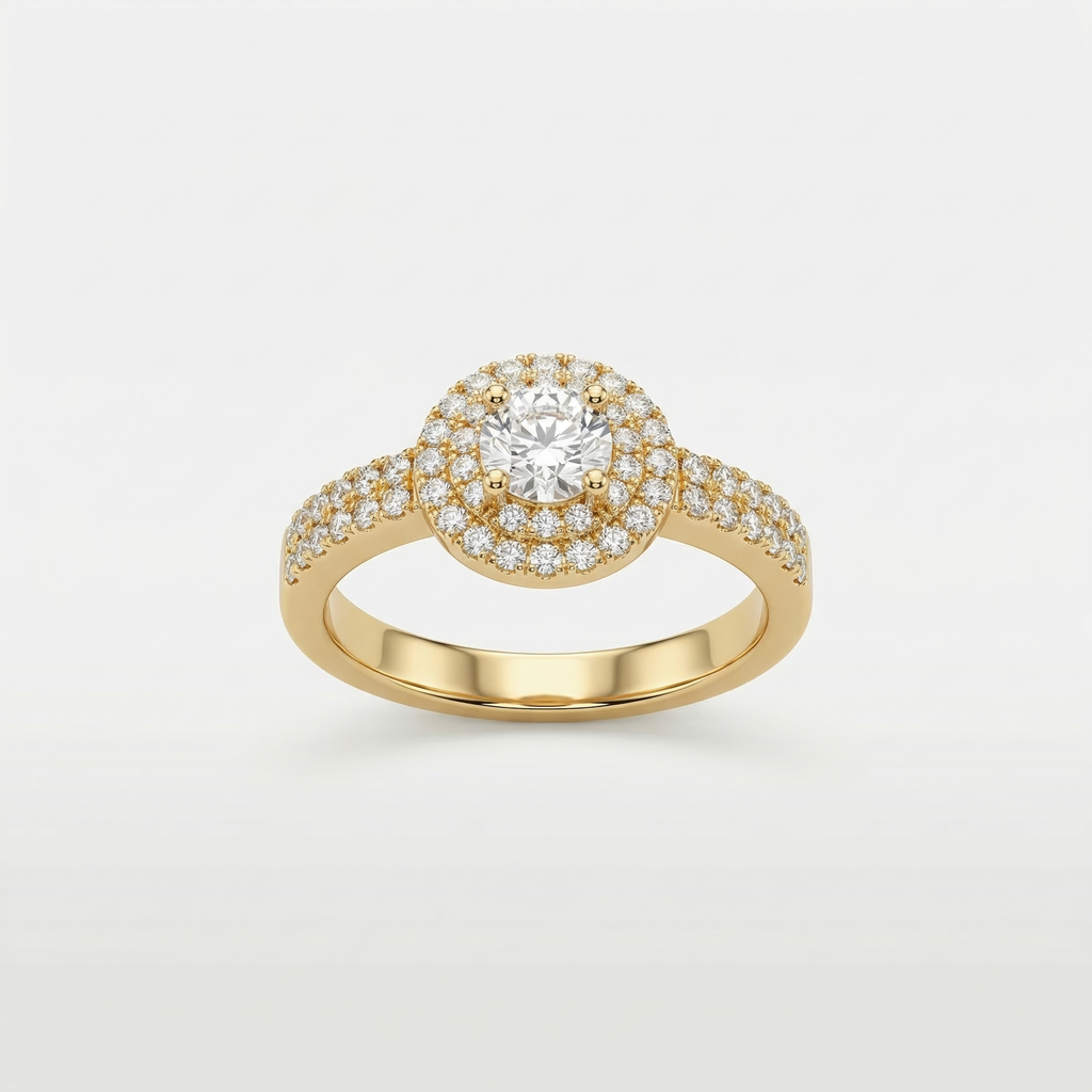 American diamond Halo Ring