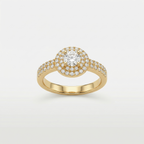 American diamond Halo Ring