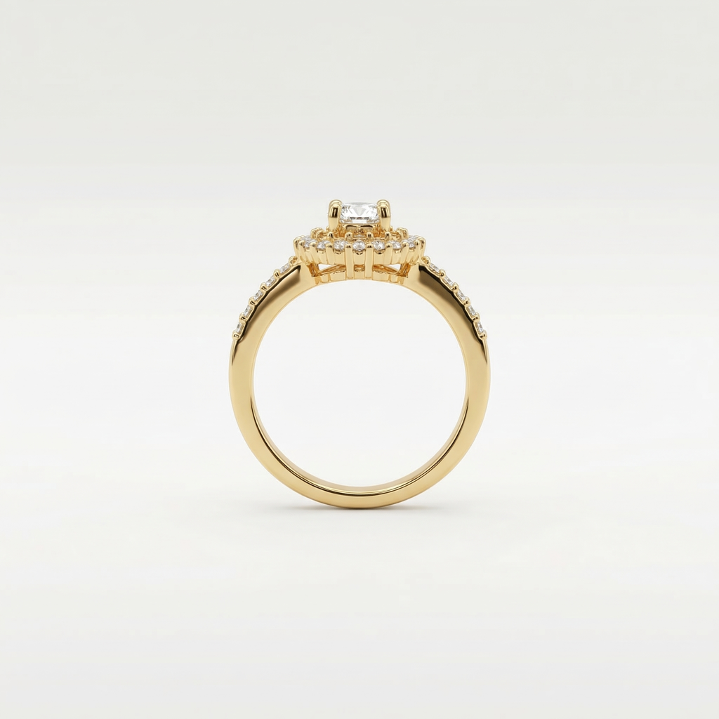 American diamond Halo Ring