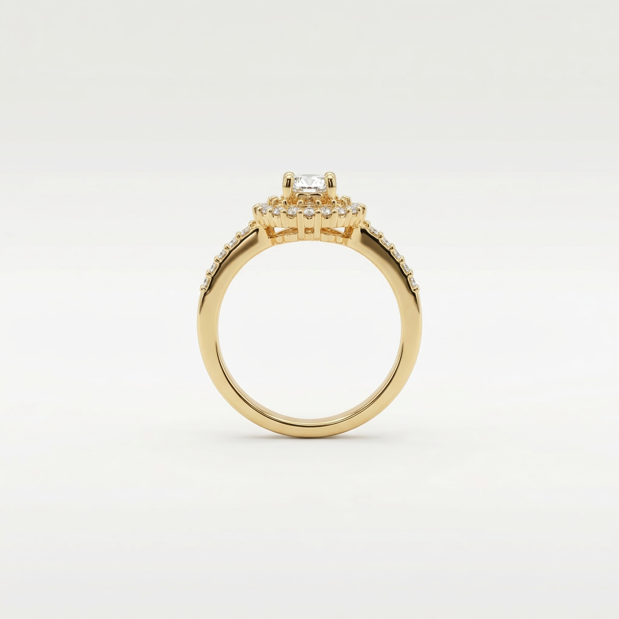 American diamond Halo Ring