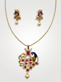 Mayura Ruby Pendant Set